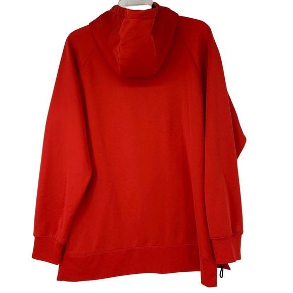 Mens AND1 Scuba Polyester Knit Red hoodie Pullover Large Lined Fleece 3824 - Picture 5 of 10